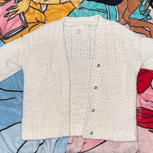 Brand New Wonder Nation Cream Textured Cardigan. Girls S 6/6X. With shine!